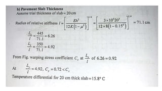 Sums on Rigid Pavement Design