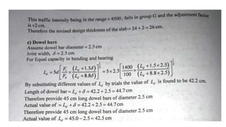 Sums on Rigid Pavement Design