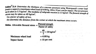 Sums on Rigid Pavement Design