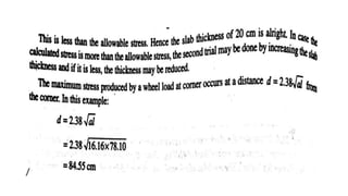 Sums on Rigid Pavement Design