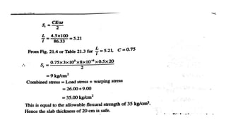 Sums on Rigid Pavement Design