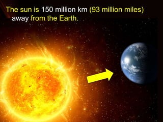 Powerpoint Templates
Page 8
The sun is 150 million km (93 million miles)
away from the Earth.
 