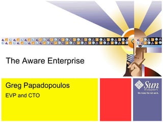The Aware Enterprise
Greg Papadopoulos
EVP and CTO

Technolog
y
Leadershi
p

 