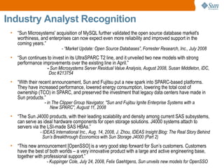Sun Microsystems Q109 Quaterly Results Release