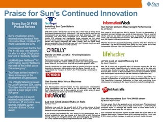 Sun Microsystems Q109 Quaterly Results Release