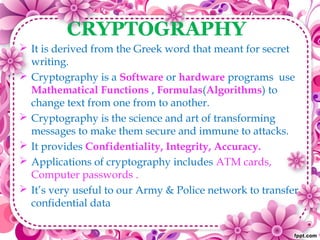 Sunanda cryptography ppt | PPT