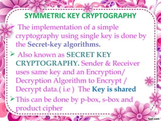 Sunanda cryptography ppt | PPT