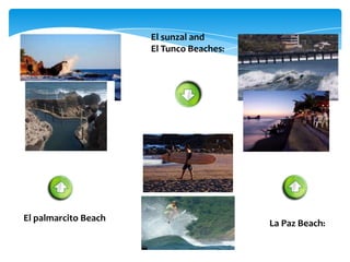 El sunzal and
                      El Tunco Beaches:




El palmarcito Beach
                                          La Paz Beach:
 