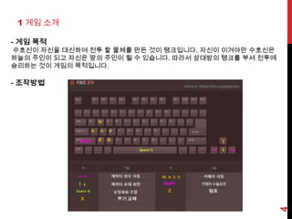 장르	: 2D 횡스크롤 실시간 슈팅 대전 액션