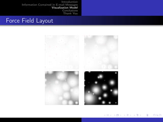 Introduction
      Information Contained in E-mail Messages
                           Visualization Model
                                    Conclusions
                                    Thank You


Force Field Layout
 