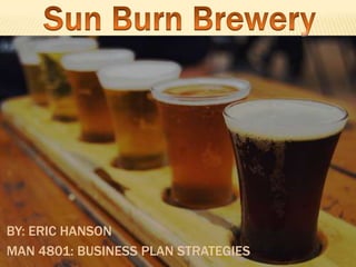 Sun Burn Brewery By: Eric Hanson MAN 4801: Business Plan Strategies 