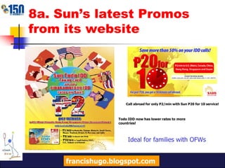 8a. Sun’s TV commercialsUnderscores its “UNLIMITED” brand equity always, in a very affordable pricefrancishugo.blogspot.com