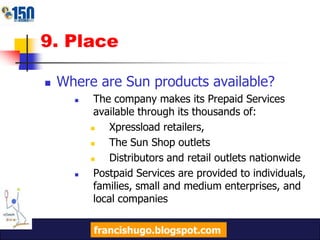 8b. Why Sun’s communication stands outConsistent theme in every mode of communication used : UNLIMITEDCompany websiteTV commercialfrancishugo.blogspot.com