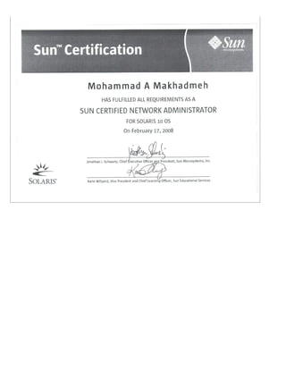 Sun Certified Network Administrator for Solaris 10