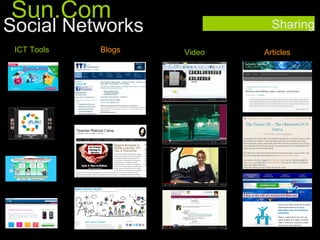 Sun.Com
Social Networks                Sharing
 ICT Tools   Blogs   Video   Articles
 