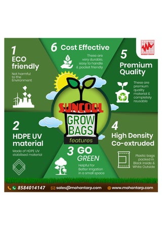 Mohantarp - subcool branded grow bags | hdpe grow bags