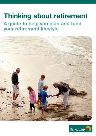 Thinking about retirement
A guide to help you plan and fund
your retirement lifestyle
 