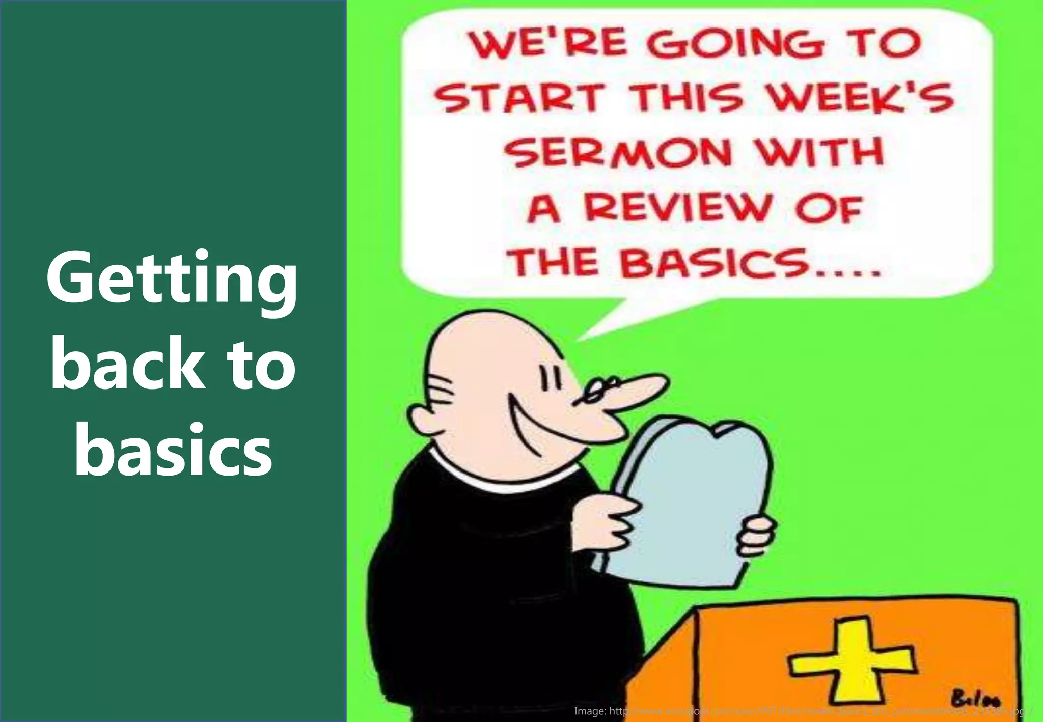 Getting
back to
 basics


          Image: http://www.toonpool.com/user/997/files/review_basics_ten_commandments_235585.jpg /
 