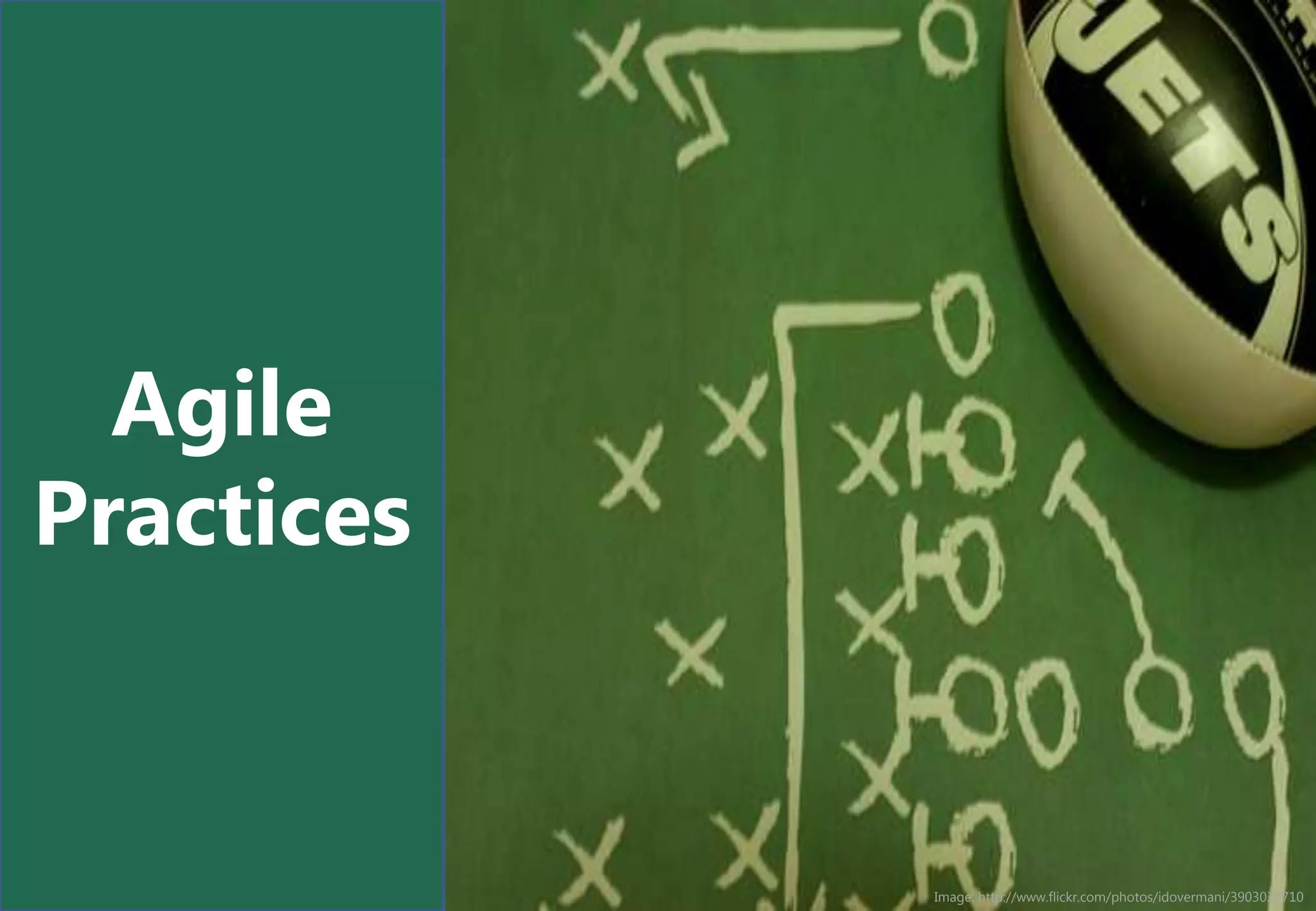 Agile
Practices


            Image: http://www.flickr.com/photos/idovermani/3903032710
 