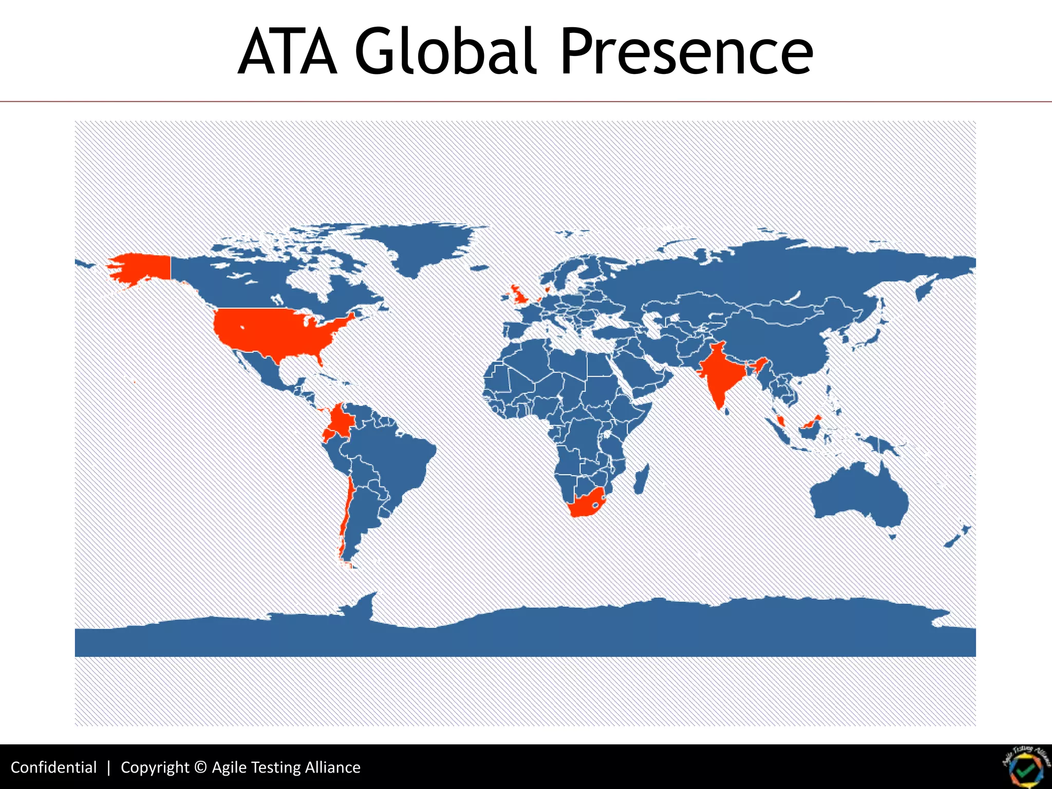 Confidential | Copyright © Agile Testing Alliance
ATA Global Presence
 