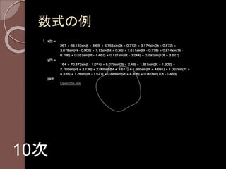 数式の例
10次
 