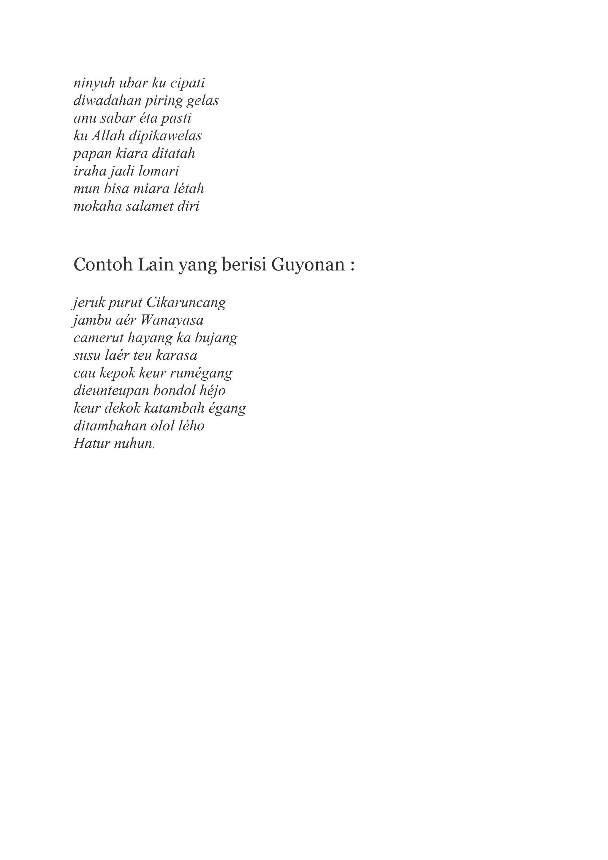 Tugas Basa sunda keur 8 Al quds ( Sisindiran ) | PDF