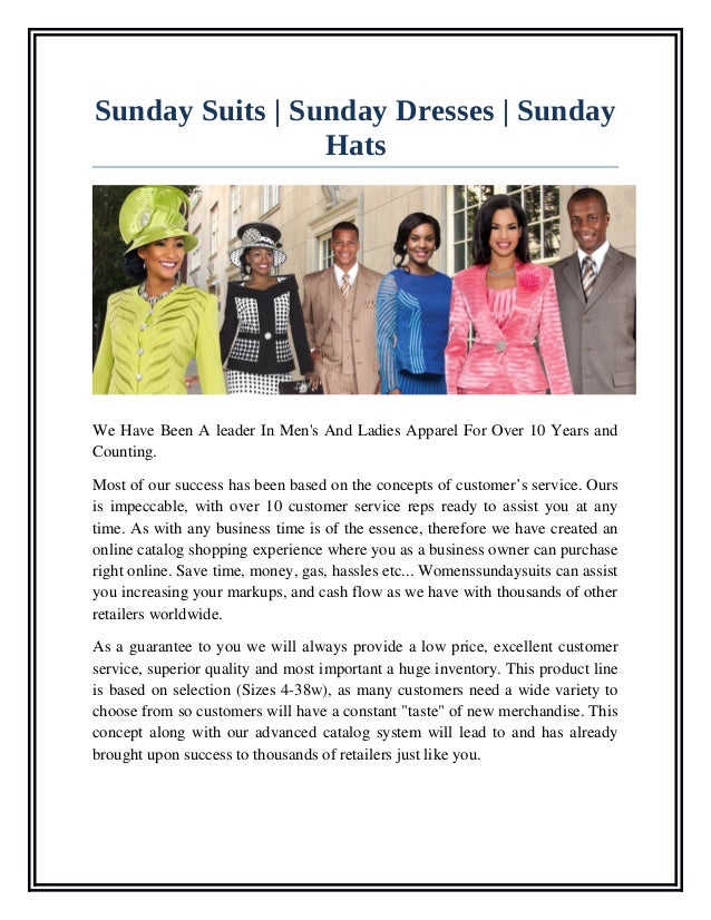 sunday suits and hats