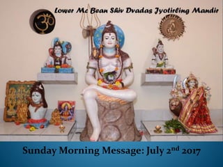 Sunday Morning Message: July 2nd 2017
 