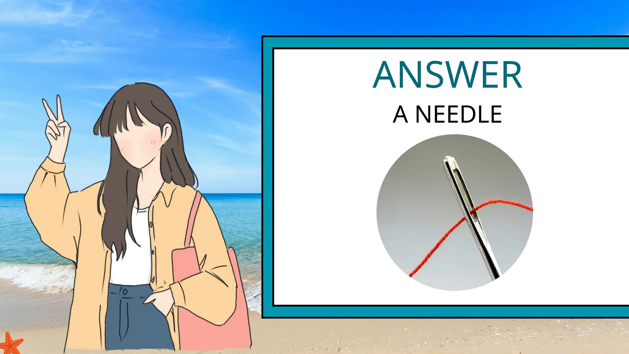 ANSWER
A NEEDLE
 