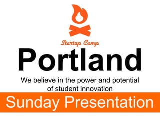 We believe in the power and potential
of student innovation

Clear16
launch!!

Sunday Presentation

 