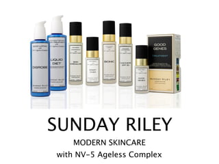 SUNDAY RILEY
   MODERN SKINCARE
with NV-5 Ageless Complex
 