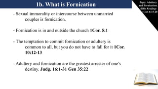 Adultery and Fornication | RCCG. Living Faith, Kassel | PPTX