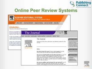 Online Peer Review Systems
 