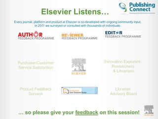Elsevier Author Workshop – How to write a scientific paper… and get it published