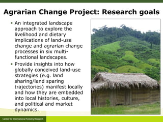 Agrarian change in tropical forests: A change for the better?