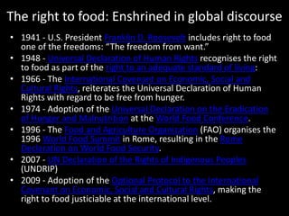 The right to food? Protected areas, access and food security
