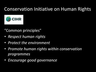 The right to food? Protected areas, access and food security