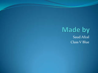 Made bySaud AfzalClass V Blue