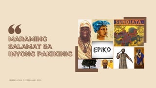 MARAMING
MARAMING
SALAMAT SA
SALAMAT SA
INYONG PAKIKINIG
INYONG PAKIKINIG
PRESENTATION | 27 FEBRUARY 2023
 