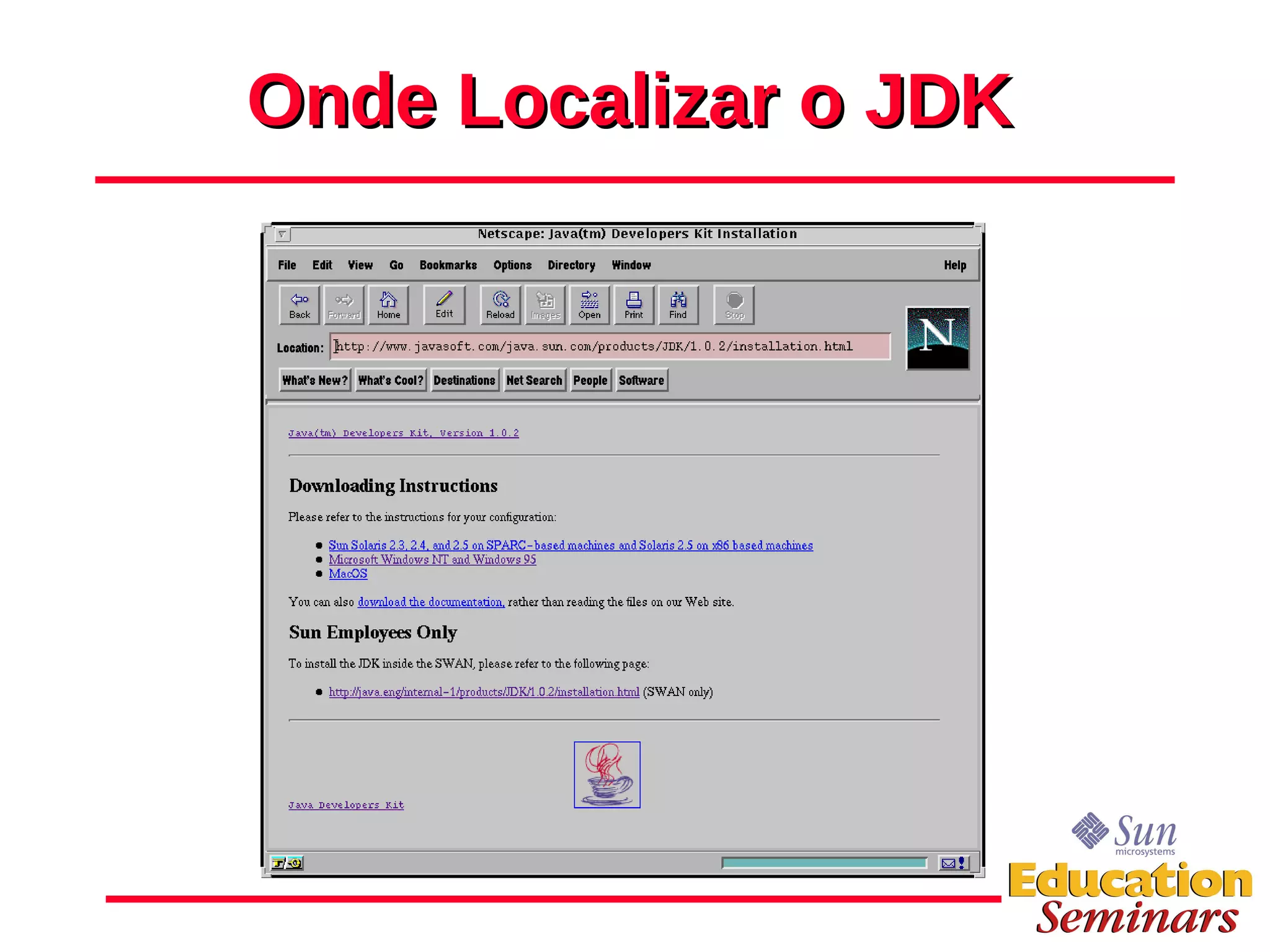 Onde Localizar o JDK 