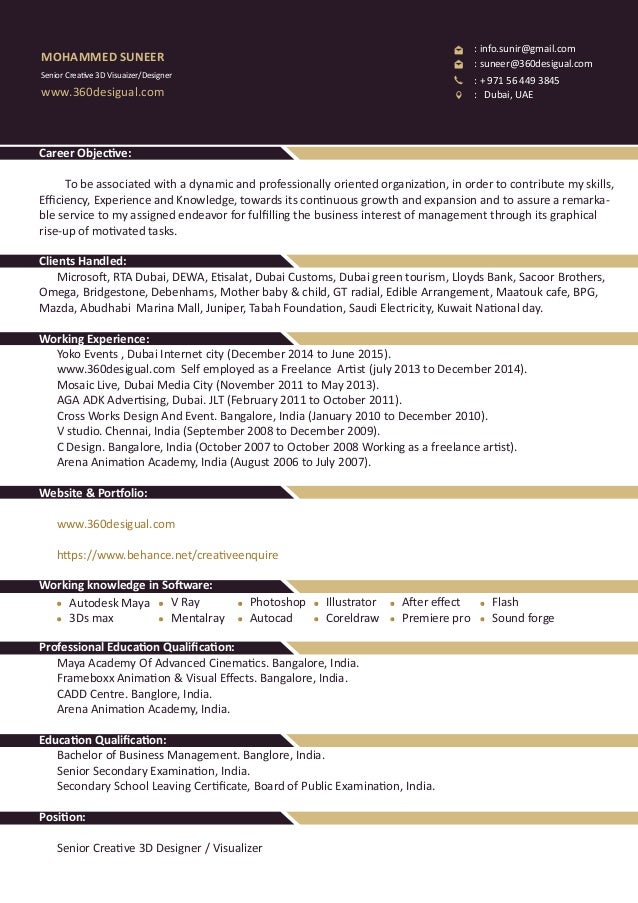 senior creative 3d designer resume pro designer resumes