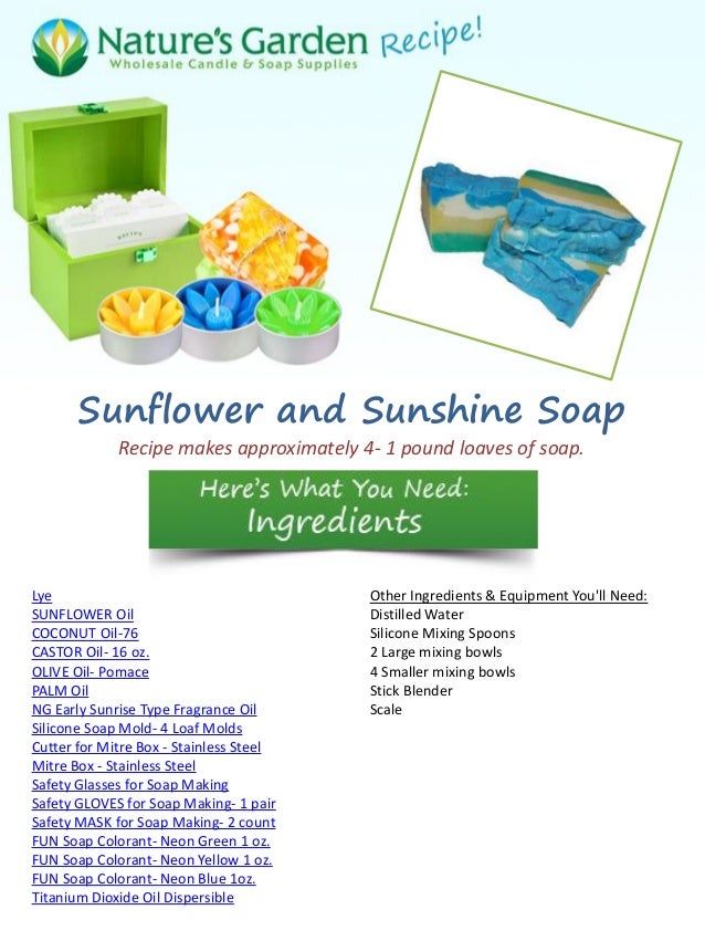 Sunflower andsunshinesoap