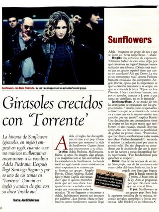 Sunflowers (1998). Girasoles crecidos con 'Torrente' (disco Inside Out)