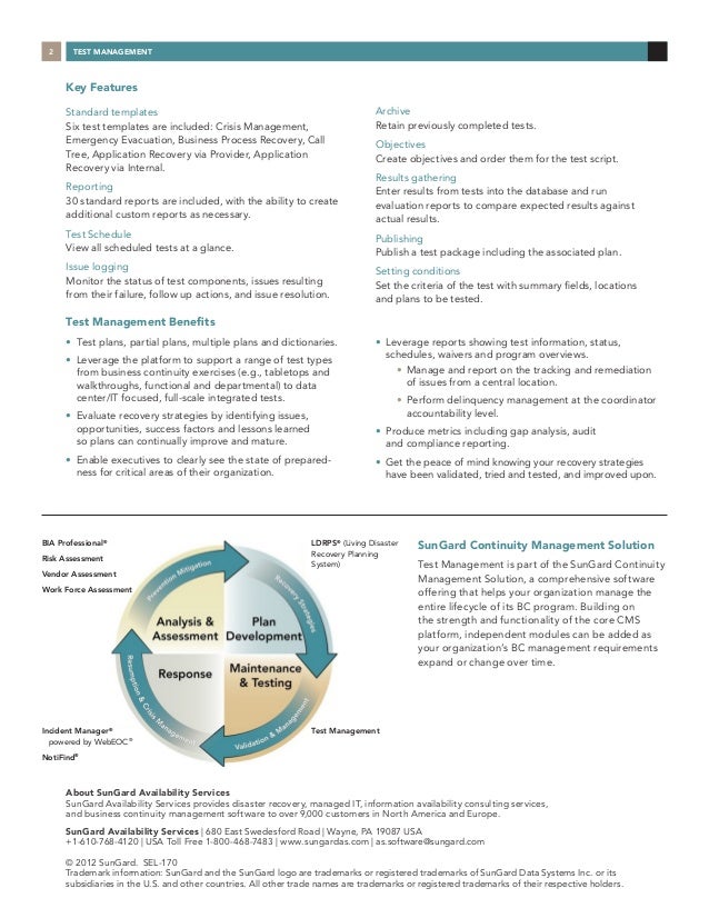 Business continuity exercise report template