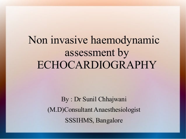 Sunil Echo In Haemodynamics