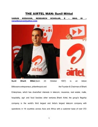 THE AIRTEL MAN: Sunil Mittal | DOCX
