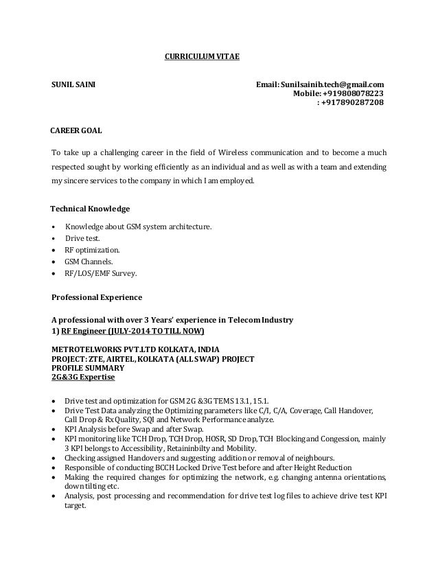 sunil saini rf engineer updated resume curriculum vitae sunil saini emailsunilsainibtechgmailcom mobile - Rf Drive Test Engineer Sample Resume sunil saini rf engineer updated resume curriculum vitae sunil saini emailsunilsainibtechgmailcom mobile - Rf Drive Test Engineer Sample Resume