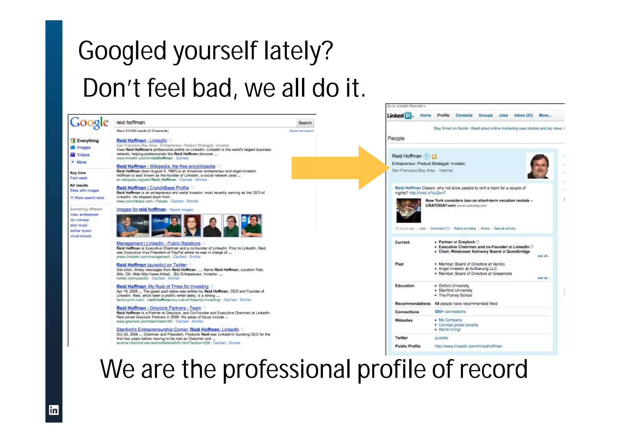 We are the professional profile of record
Googled yourself lately?
Don’t feel bad, we all do it.
 