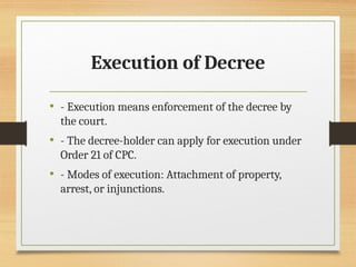 Comprehensive Overview of Judgment and Decree under Civil Procedure ...