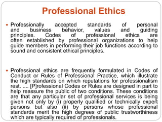 Professional Principles Professional Ethics | PPTX
